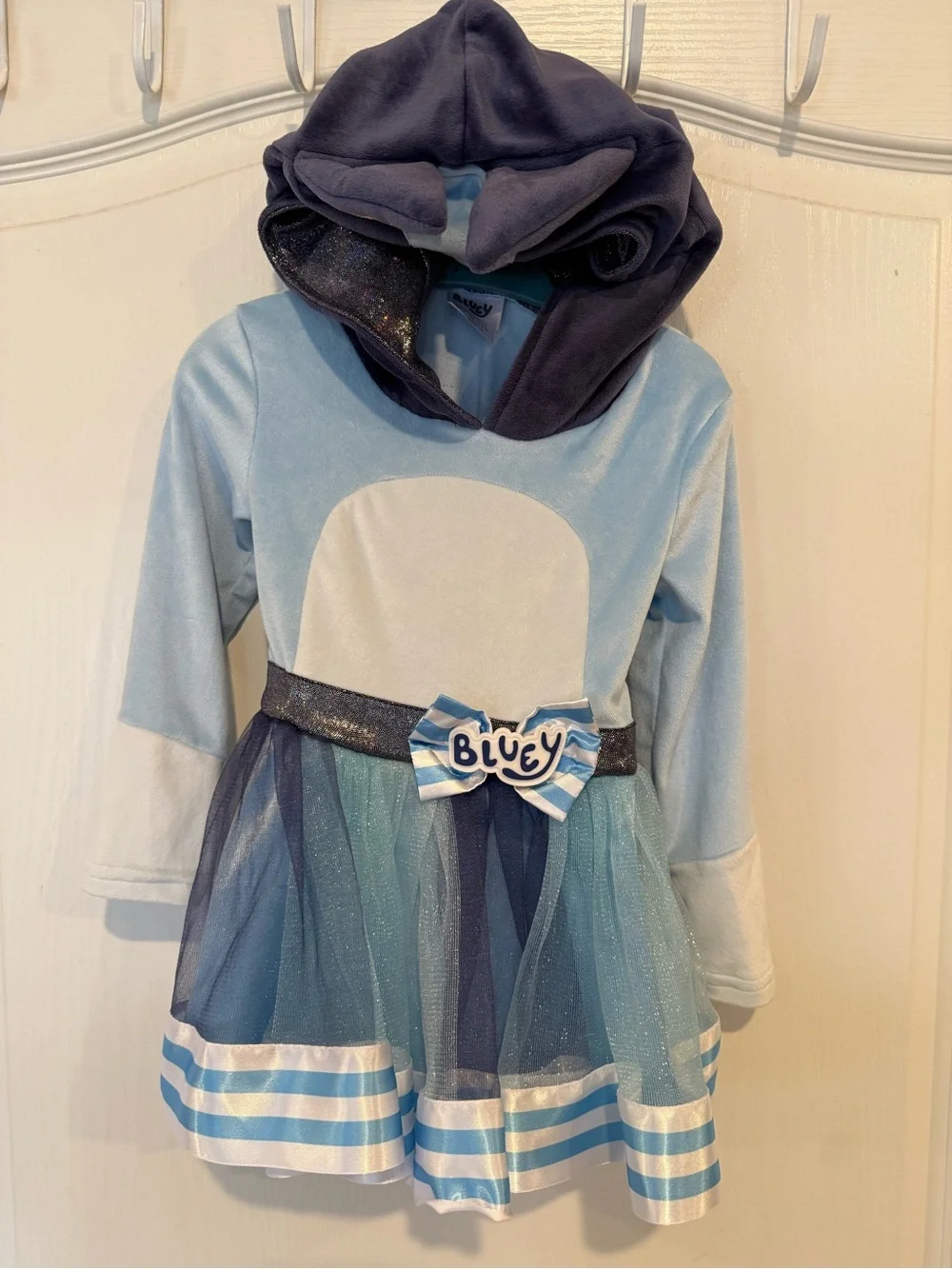 Spirit Halloween Bluey Toddler Girls blue tutu dress cosplay Costume sz 2T